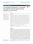 Conceptualising integration: a framework for empirical research, taking marriage migration as a case study Cover Page