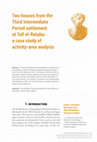 Research paper thumbnail of Two houses from the Third Intermediate Period settlement at Tell el-Retaba: a case study of activity-area analysis