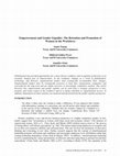 Research paper thumbnail of Empowerment and Gender Equality: The Retention andPromotion of Women in the Workforce