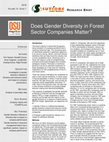 Research paper thumbnail of Does gender diversity in forest sector companies matter?