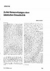 Research paper thumbnail of Zu den Voraussetzungen einer islamischen Umweltethik