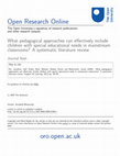 What pedagogical approaches can effectively include children with special educational needs in mainstream classrooms? A systematic literature review Cover Page