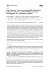 Research paper thumbnail of Can Corporate Fairness towards Public Authorities Enhance Customer Loyalty? A Multi-Sectorial Investigation in a Developing Country