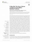 Research paper thumbnail of It Was Me: The Use of Sense of Agency Cues Differs Between Cultures