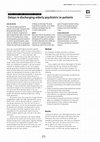 Research paper thumbnail of Delays in discharging elderly psychiatric in-patients