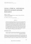 Legal, Ethical, and Social Issues in Human Genome Research Cover Page