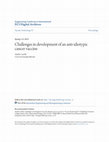 Research paper thumbnail of Challenges in development of an anti-idiotypic cancer vaccine