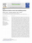 Research paper thumbnail of Appraisal of chlorine contact tank modelling practices