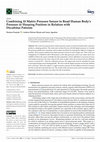 Research paper thumbnail of Combining 10 Matrix Pressure Sensor to Read Human Body’s Pressure in Sleeping Position in Relation with Decubitus Patients