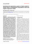 Research paper thumbnail of Identifying the dependency pattern of daily rainfall of Dhaka station in Bangladesh using Markov chain and logistic regression model