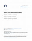 Research paper thumbnail of Research Support Services for Religious Studies