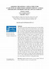 Research paper thumbnail of Assessing the Optimal Capital Structure: A Case Study of Afren Public Limited Company - A Small Exploration and Production Oil and Gas Company