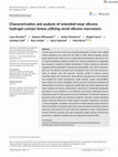 Research paper thumbnail of Characterization and analysis of extended-wear silicone hydrogel contact lenses utilizing novel silicone macromers