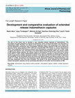 Research paper thumbnail of Development and comparative evaluation of extended release indomethacin capsules