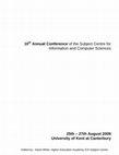 ETHICAL REVIEWS OF INFORMATION AND COMMUNICATIONS TECHNOLOGY RESEARCH PROJECTS ACROSS UK COMPUTING DEPARTMENTS: THE  … Cover Page