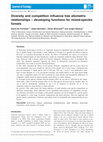 Research paper thumbnail of Diversity and competition influence tree allometric relationships - developing functions for mixed-species forests