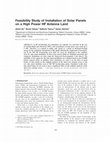 Research paper thumbnail of Feasibility Study of Installation of Solar Panels on a High Power HF Antenna Terrain