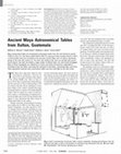 Research paper thumbnail of Ancient Maya astronomical tables from Xultun, Guatemala