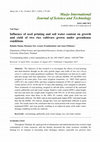 Influence of seed priming and soil water content on growth and yield of two rice cultivars grown under greenhouse conditions Cover Page