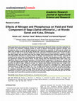 Research paper thumbnail of Effects of Nitrogen and Phosphorous on Yield and Yield Component of Sage (Saliva officinal's L.) at Wondo Genet and Koka, Ethiopia