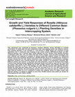 Research paper thumbnail of Growth and Yield Responses of Roselle (Hibiscus sabdariffa L.) Varieties to Different Common Bean (Phaseolus vulgaris L.) Planting Densities in Intercropping System