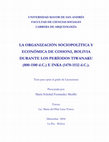 Research paper thumbnail of LA ORGANIZACIÓN SOCIOPOLÍTICA Y ECONÓMICA DE COHONI, BOLIVIA DURANTE LOS PERÍODOS TIWANAKU (800-1100 d.C.) E INKA (1470-1532 d.C.)