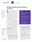 Research paper thumbnail of Addressing Commanders' Needs for Information on "Soft" Factors