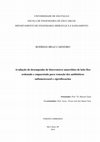 Research paper thumbnail of Avaliação do desempenho de biorreatores anaeróbios de leito fixo ordenado e empacotado para remoção dos antibióticos sulfametoxazol e ciprofloxacina