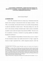 Countering Terrorism - From Wigged Judges to Helmeted Soldiers? Legal Perspectives on America's Counter-Terrorism Responses  Cover Page