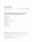 Research paper thumbnail of Thermal stability and rehybridization of carbon bonding in tetrahedral amorphous carbon