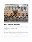 Research paper thumbnail of Yes, Rape Is Violent