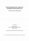 Research paper thumbnail of Sub-national government responses to reducing the climate impact of cars