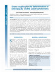 Research paper thumbnail of Diazo coupling for the determination of selexipag by visible spectrophotometry