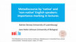 Research paper thumbnail of Metadiscourse by native and non-native English speakers: importance marking in lectures (Deroey & Johnson)