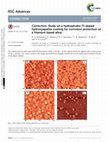 Research paper thumbnail of Study on a hydrophobic Ti-doped hydroxyapatite coating for corrosion protection of a titanium based alloy