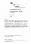 Research paper thumbnail of Discussion Paper No. 2001/24 Economics of China’s Joint-Stock Co-operatives