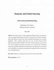 Research paper thumbnail of Domestic and Global Sourcing