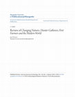 Research paper thumbnail of Review of Changing Natures: Hunter-Gatherers, First Farmers and the Modern World