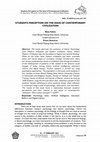 Research paper thumbnail of Students Perception on The Issue of Contemporary Civilization