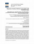 Research paper thumbnail of Response of Lettuce Cultivars to Inoculation with Trichoderma spp