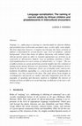 Research paper thumbnail of Language socialization: The naming of non-kin adults by African children and preadolescents in intercultural encounters