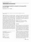 Use of hydrological methods for assessment of environmental flow in a river reach Cover Page