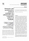 Research paper thumbnail of Destructive and non-destructive analytical techniques for authentication and composition analyses of foodstuffs