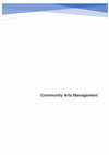 Community Arts Management Cover Page