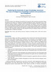 Research paper thumbnail of Exploring the downside of open knowledge resources: The case of indigenous knowledge systems and practices in the Philippines