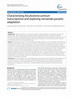 Research paper thumbnail of Characterizing Ancylostoma caninum transcriptome and exploring nematode parasitic adaptation