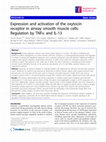 Research paper thumbnail of Expression and activation of the oxytocin receptor in airway smooth muscle cells: Regulation by TNFα and IL-13