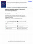 Research paper thumbnail of Definition and measurement of the circular economy’s regional impact