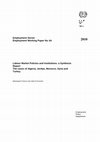 Research paper thumbnail of Labour market policies and institutions: a synthesis report: the cases of Algeria, Jordan, Morocco, Syria and Turkey