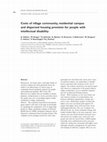 Research paper thumbnail of Costs of village community, residential campus and dispersed housing provision for people with intellectual disability